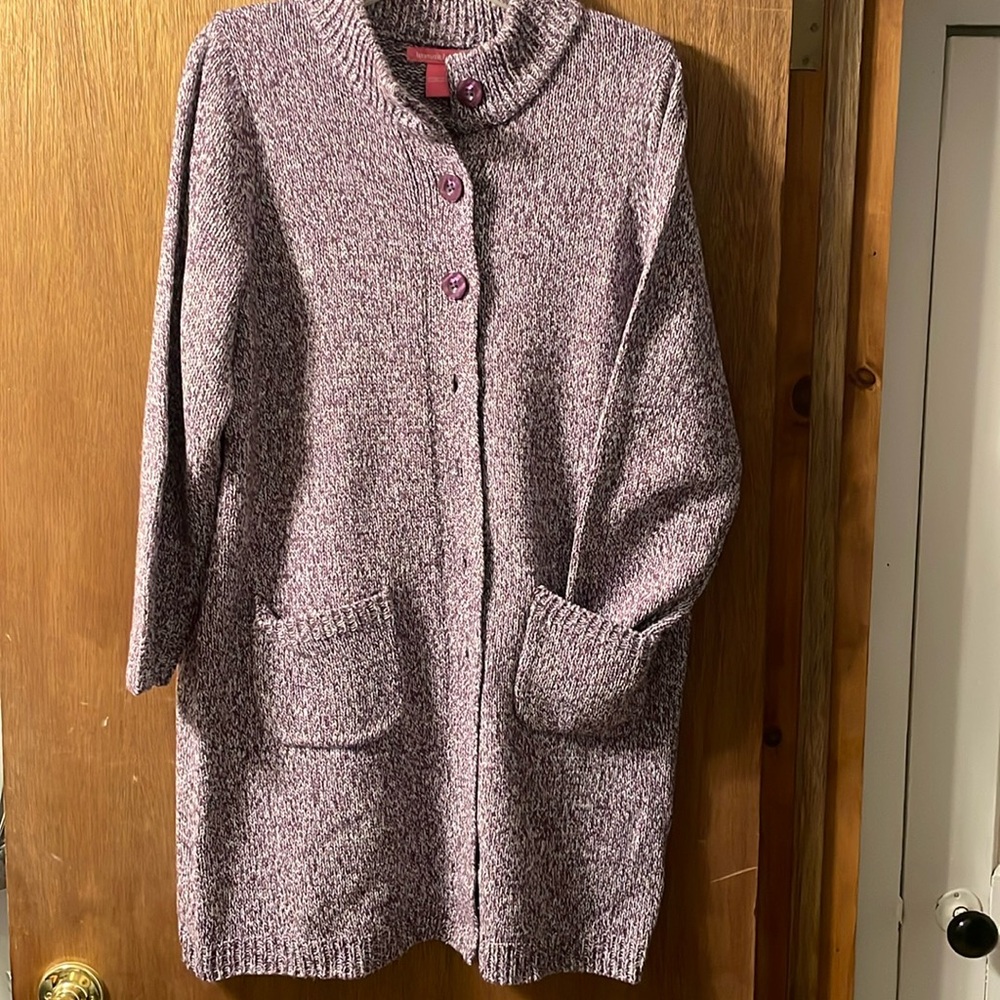 Heavy cardigan sweater